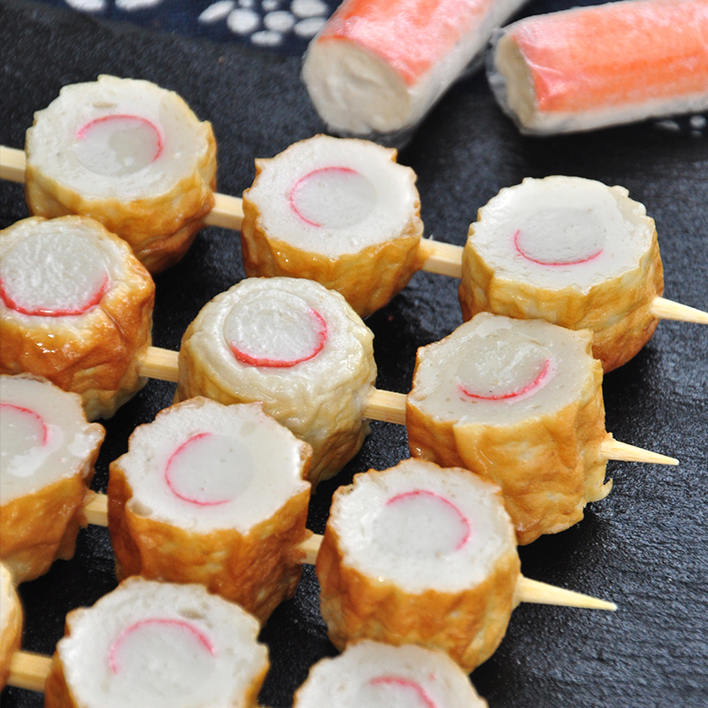 chikuwa with imitation crab stick