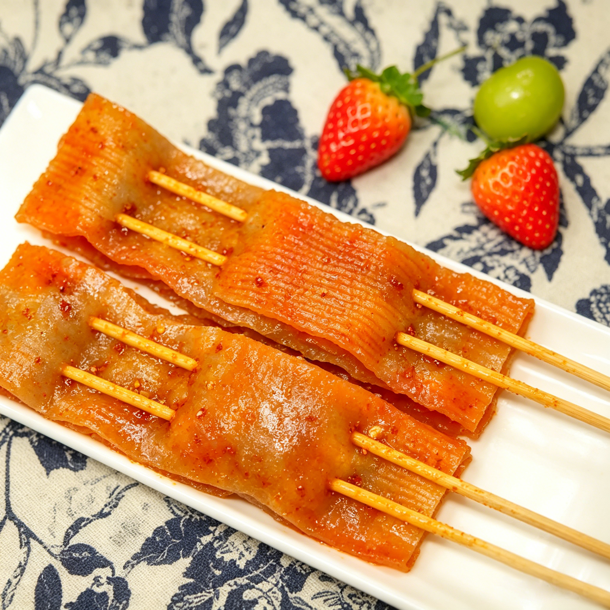 Pepper yam pasta skewer