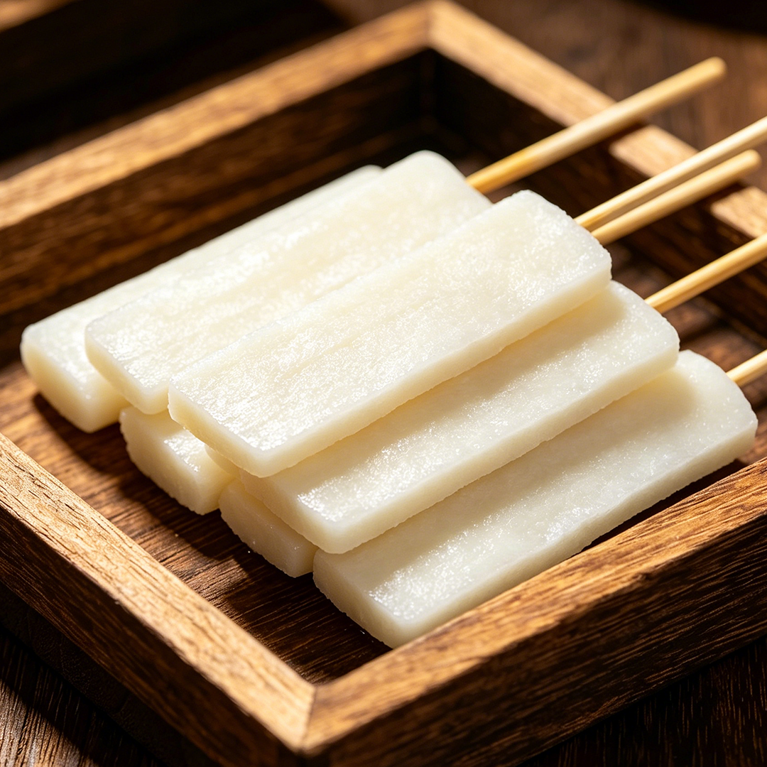 Frozen rice cake skewers